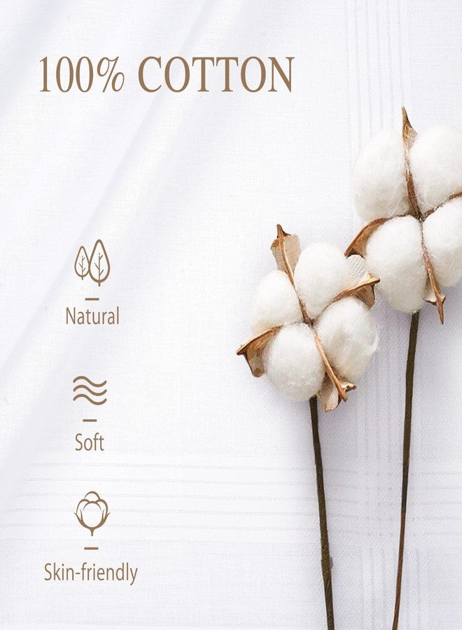 Selected Hanky Men's Handkerchiefs,100% Soft Cotton,White Classic Hankie Pack of 6 - Image 2